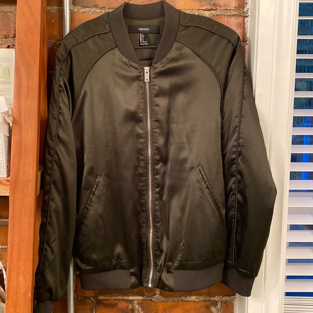Hunter green bomber jacket
